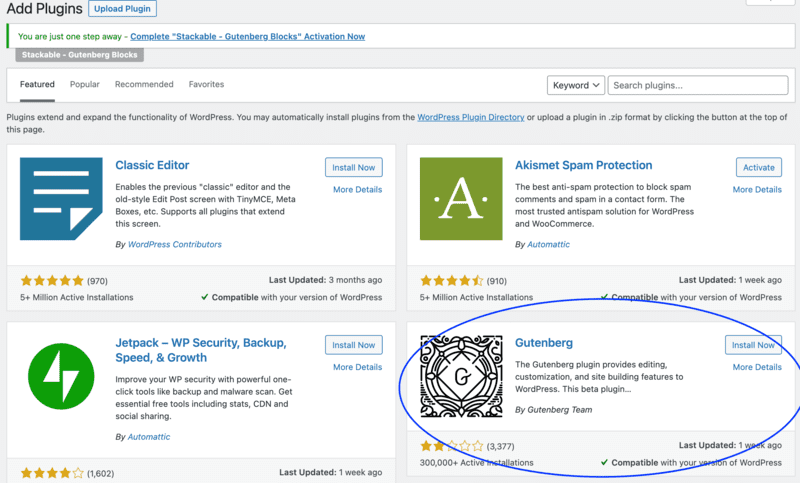 plugin gutenberg