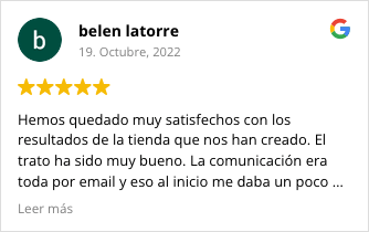 Shop review ofs Belen Latorre