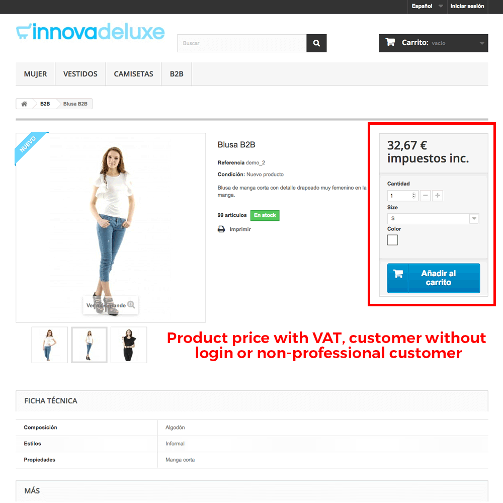 Tax elimination module by category/customer (reverse charge)