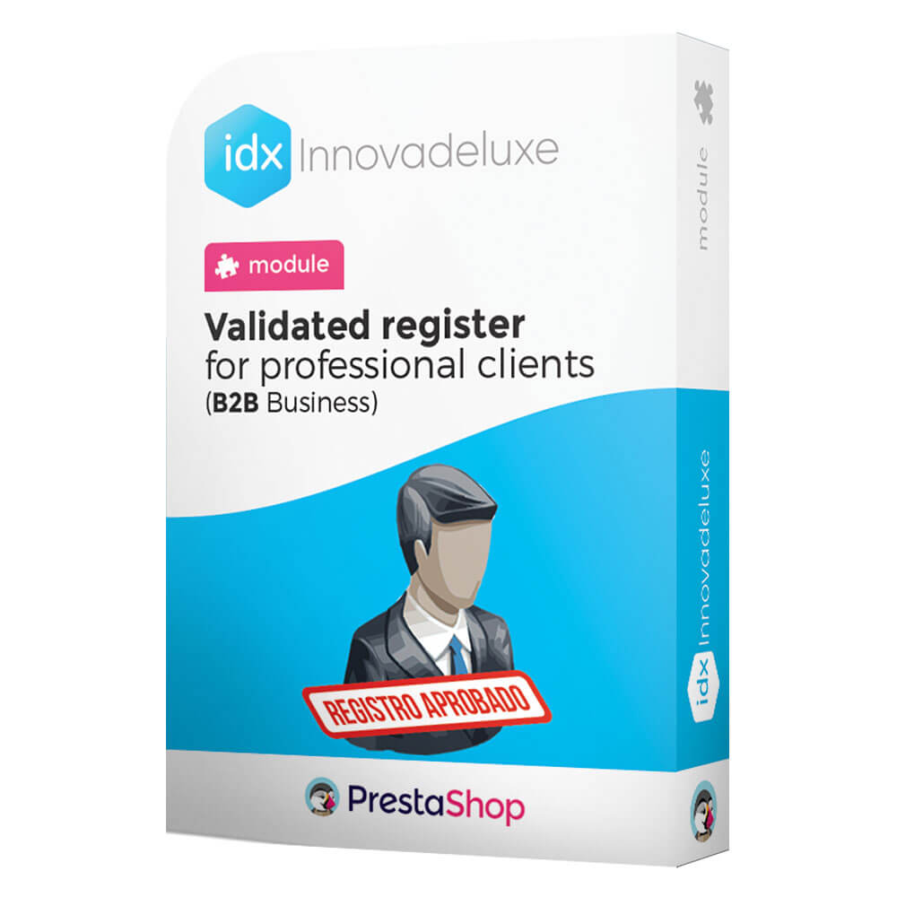 Validated registration module for professional clients (B2B) IDX