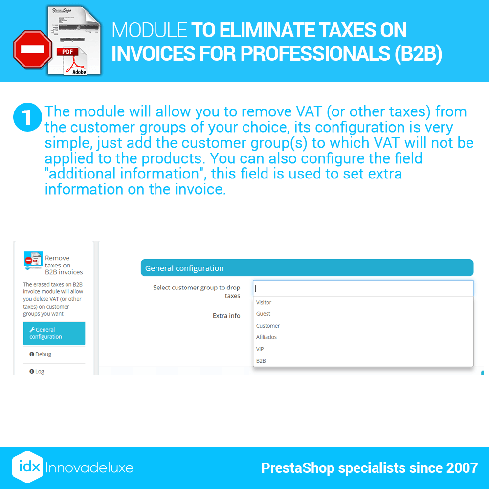Module To Eliminate Taxes On Invoices For Professionals (b2b) 1