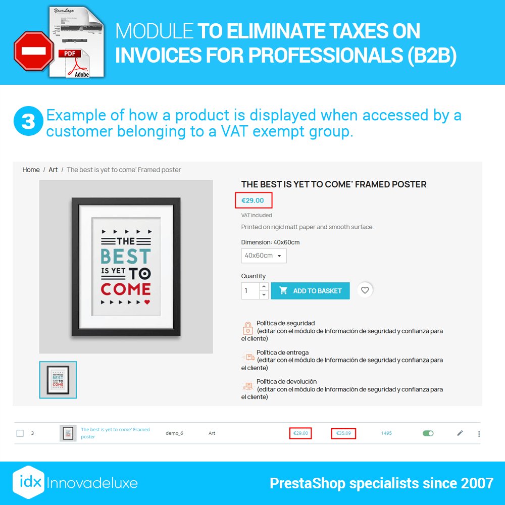 Module To Eliminate Taxes On Invoices For Professionals (b2b) 3